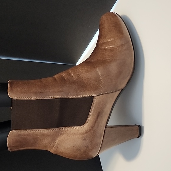 Womens 9 Artisan Italian Cinque Lampada Lt Brown Over the Ankle Boot Sz 39 1/2 - Picture 4 of 11